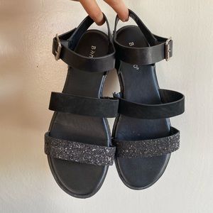Glitter Decor Ankle Strap Sandals
